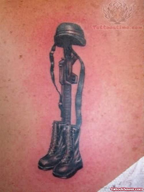 Fallen Army Soldier Tattoo