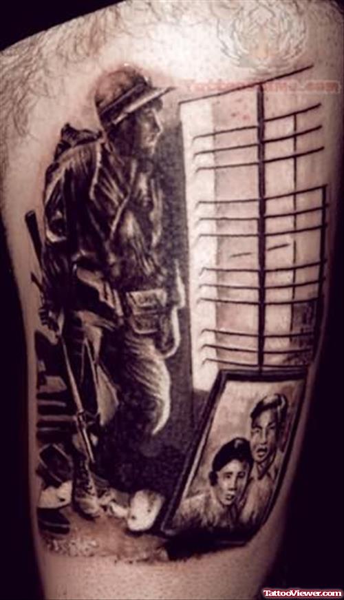 Soldier Family Tattoo