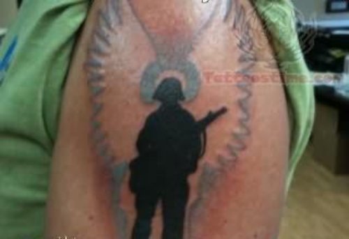 Angel Wings Soldier Tattoo