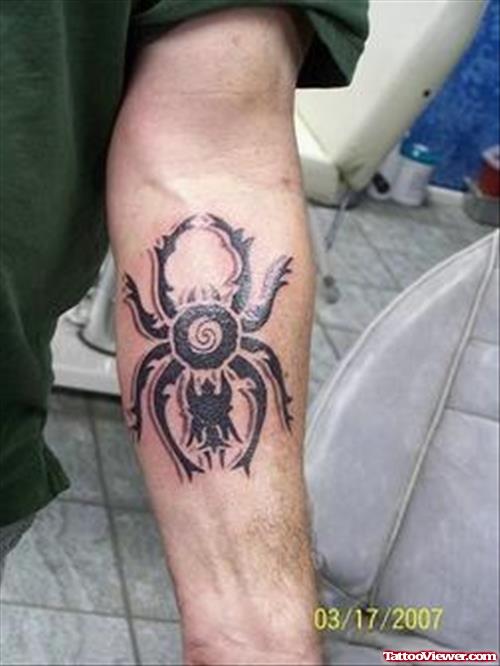 Elegant Spider Tattoo On Arm