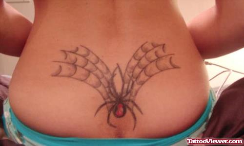 Lower Back Spider Tattoo