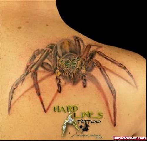 Back Body Spider Tattoo