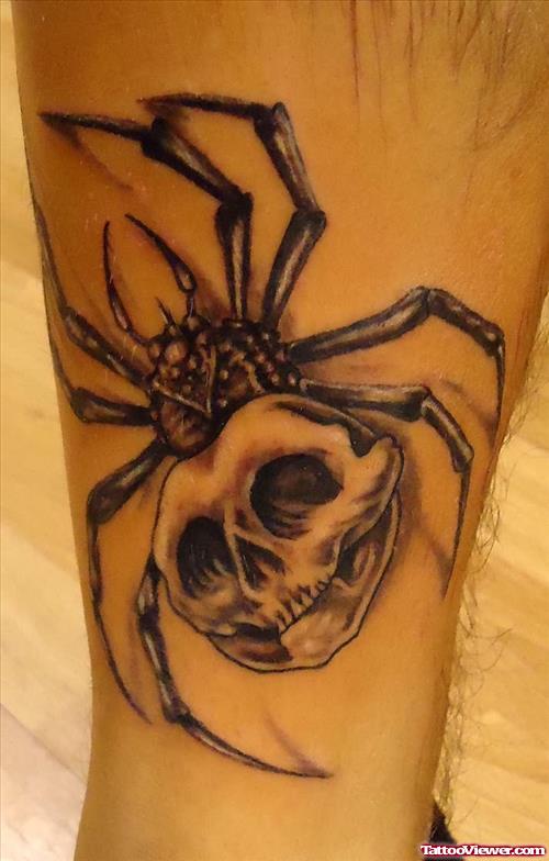 Spider Skull Body Tattoo