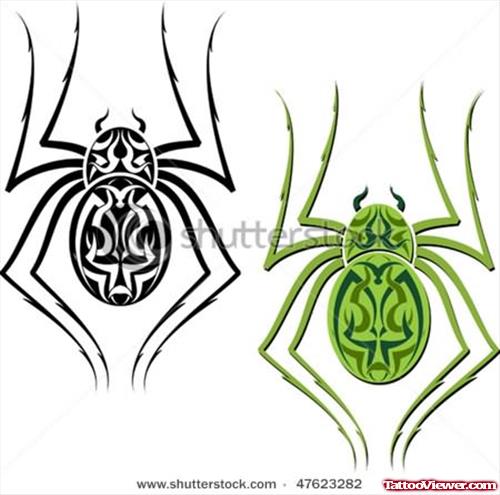 Tribal spider Tattoos Designs