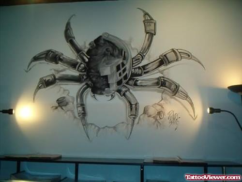 Sktech Of A Spider Tattoo