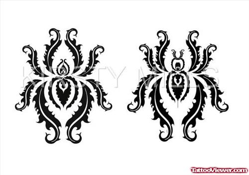 Abstract Spider Tattoos Designs