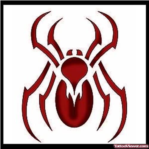 Red Spider Tattoo Drawing