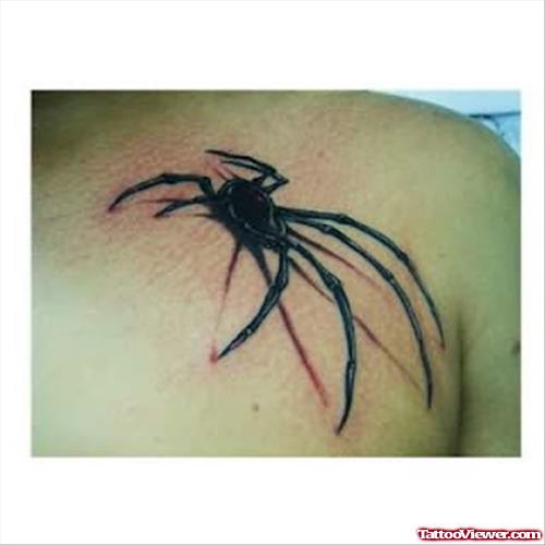 Spider Tattoos On Upper Body