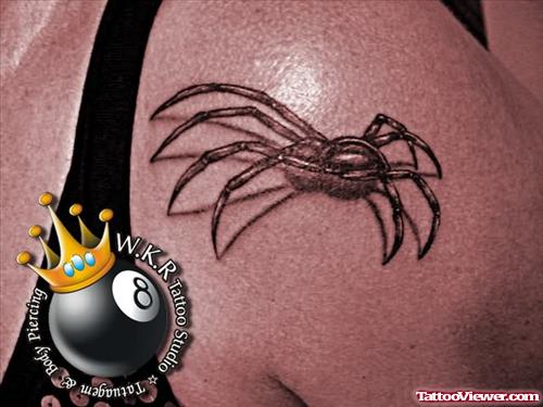 Spider Tattoo For Shoulder