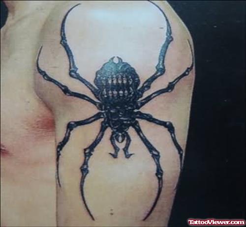 Spider Shoulder Tattoo For Men