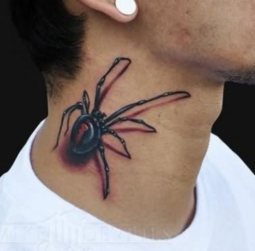 Real 3D Spider Tattoo