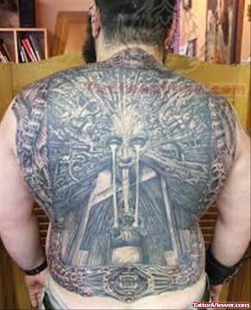 Grey Ink Spiritual Tattoo