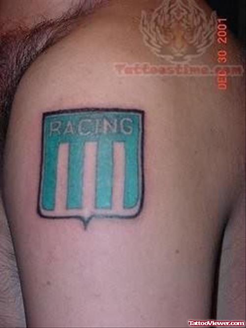 Racing Sports Tattoo On Shoulder
