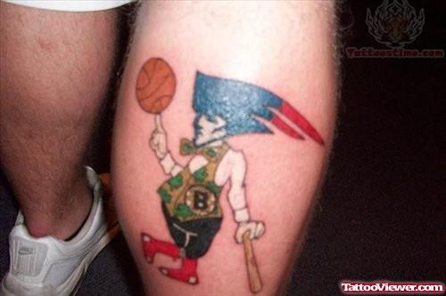 This Guy Loves Boston Sports Tattoo