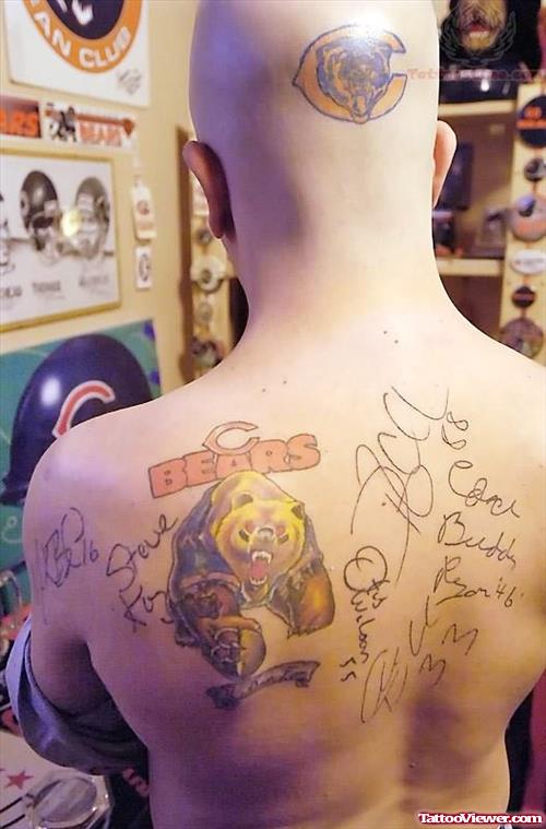 Backshoulder Bear Tattoo