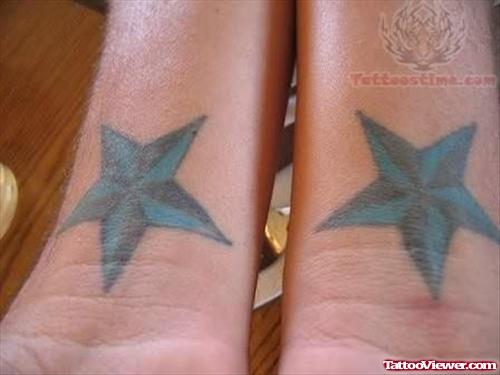 Trendy Stars Tattoo On Wrist