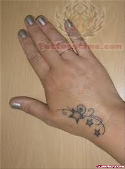 Stars Tattoos On Hand
