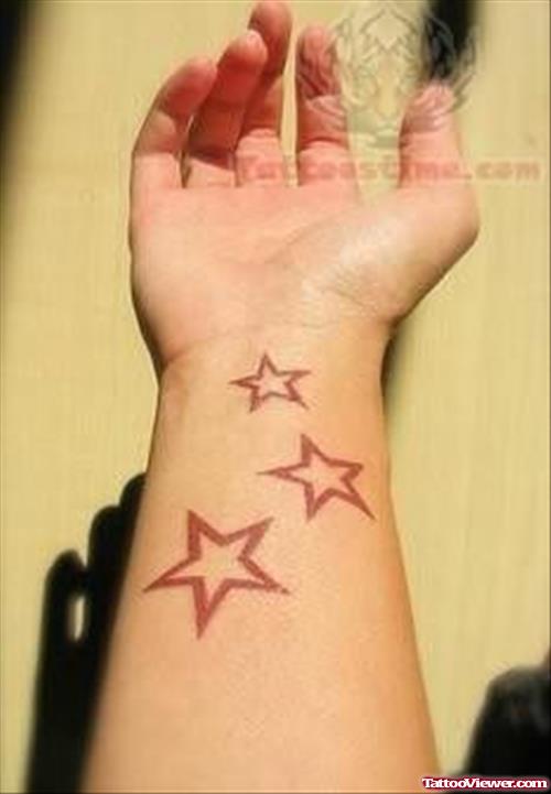 Stars Tattoos On Wrist