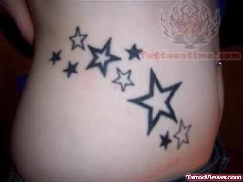 Stars Tattoos on Belly