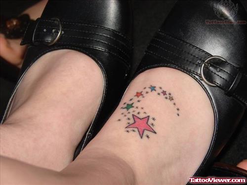 Small Star Tattoos on Foot