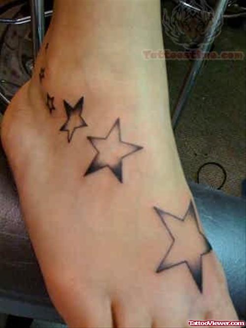 Stars Tattoos on Foot