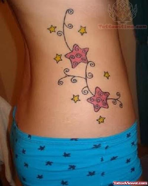 Girl Shooting Star Tattoo Designs