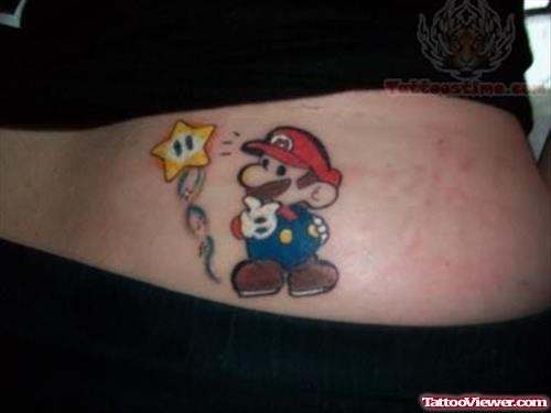 Paper Mario And Star Tattoo