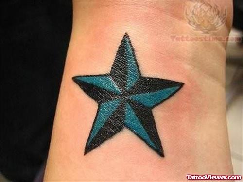 Elegant Star Tattoo On Wrist
