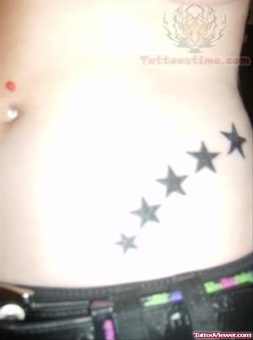 Lower Front Star Tattoos