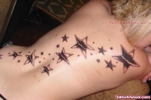 Star Tattoo on Back Body