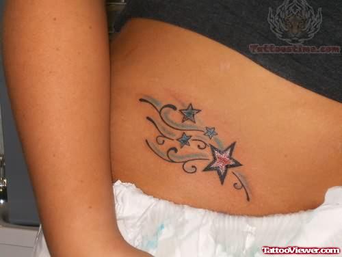 Star Tattoo Design On Girl Hip