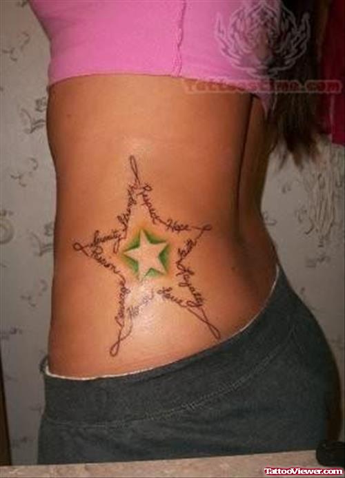 Back Waist  Star Tattoo