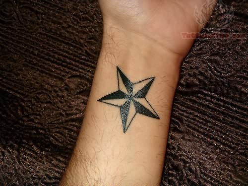 Black Star Tattoo On Wrist