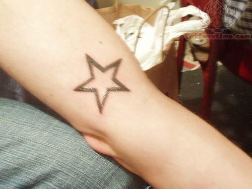 Star Tattoo On Elbow