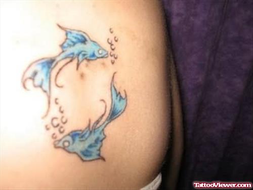 Pisces Stomach Tattoo