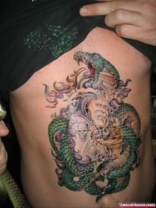 Scary Tattoo On Stomach