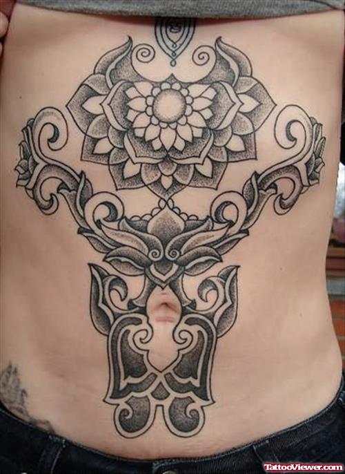 New Style For Stomach Tattoo