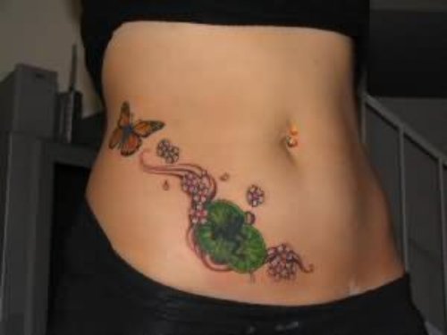 Stomach Tattoo For Girls