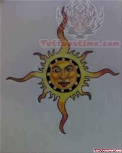Sun Tattoo Drawing