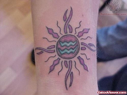 Wave Sun Tattoo