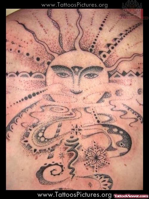 Tribal Sun Tattoo Design Picture