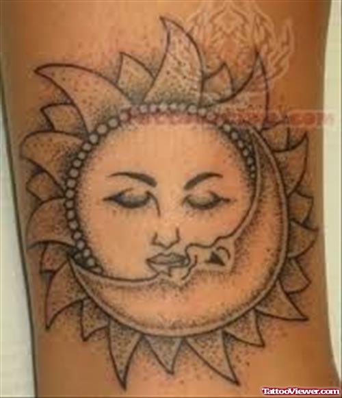 Sun And Moon Tattoo Image