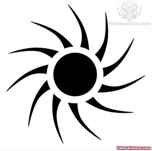 Sketch of Sun Tattoos Design