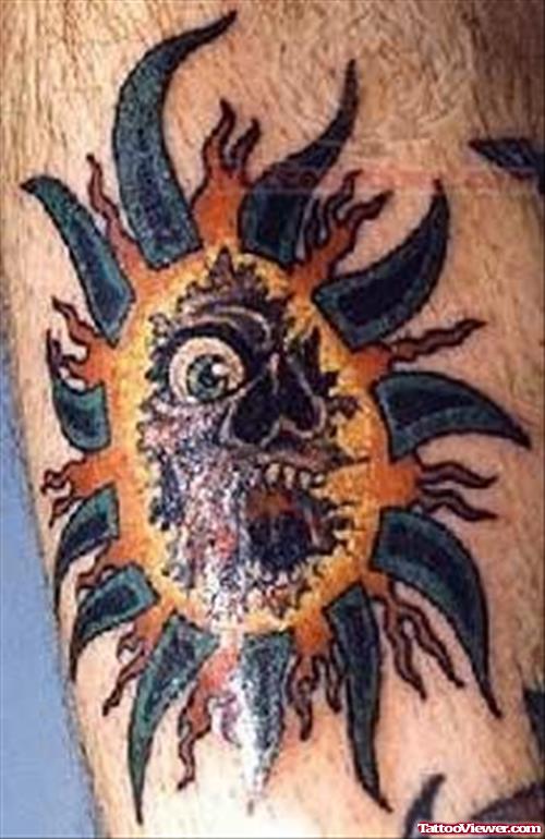 Weird Sun Tattoo