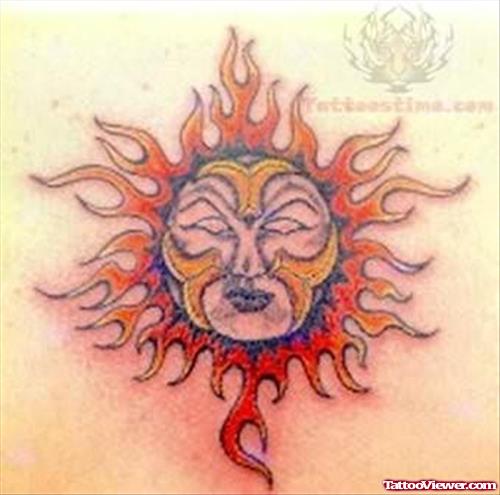 Classic Sun Tattoo