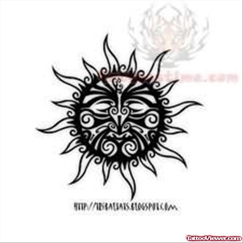 New Style Sun Tattoo Design