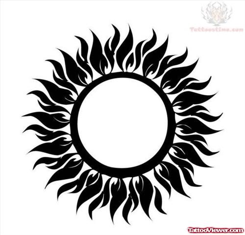 Sun Or Moon Tattoo Design
