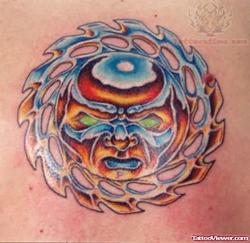 Angry Sun Tattoo Image