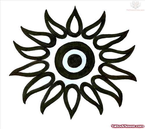 Black Sun Tattoo Design