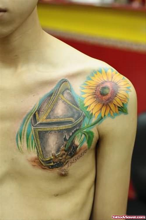 Sunflower Tattoo For Shoulder